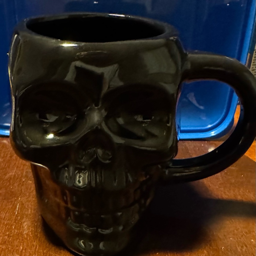 Vintage Black Skull Mug
